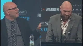 YOU'RE GETTING KNOCKED OUT!  -LOU DiBELLA TO TYSON FURY - AFTER BEING CALLED 'BALDY' - FURY RESPONDS