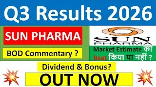 SUN PHARMA q3 results 2026 | SUN PHARMA results today | SUN PHARMA Share News | SUN PHARMA Share