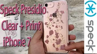 iPhone 7 Speck Clear + Print Presidio Case Golden Blossom Pink