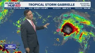 Tropical Storm Gabrielle strengthens, could be Category 2 hurricane