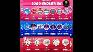 PSG/Bayern Monaco/ajax logo Evolution #europe #ajax #bayernmunich #psg #shorts #logo #evolution