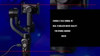 CINEMA 3 Axle GIMBAL w/ REAL Stabilizer Movie Quality For IPhone/Android