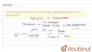 Examine the role of Information Technology in stimulating the process of globalization. | CLASS ...
