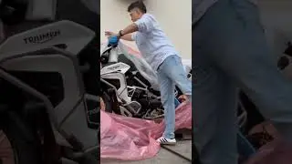 UNBOXING THE NEW TIGER 1200 rally explorer    #adventure #bike #newbike #rider #tiger1200 #triumph