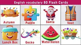 Preschool & Toddler Learning | Baby First Words | 80 Flash Cards | Basic English Vocabulary | part 2