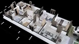 Desain Rumah 6x14 Meter, 3 Kamar Tidur dengan Estimasi Biaya