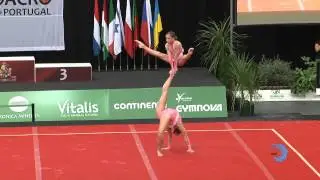 Maryna SAMKEVICH - Darya NESTSIARUK (BLR) - Juniors Euroacro 2013
