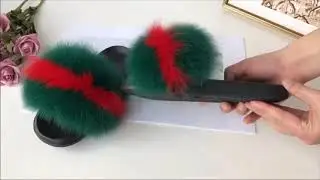 Slide into environmentally conscience furry sandals
