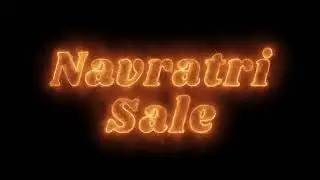 #Navratri Sale Word Hot #Animated Burning #Realistic Fire #Flame Loop.