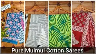 Pure Mulmul Cotton Sarees With Blouse | Wholesale Price | Cod Available 👍 #mulmulcottonsarees 