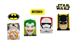 Retired LEGO Brick Sketch sets- Joker, Batman, BB-8 and Stormtrooper!