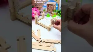 110 pieces of building blocks of various shapes, each part interlocking, in the process of assembly