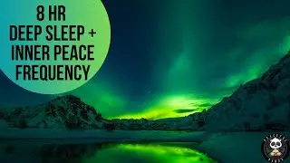 8 Hour Low Frequency Ambient Music & Aurora Borealis | Deep Sleep & Relaxation Soundscape