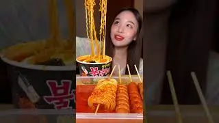 🔥 ASMR Mukbang: Extreme Cheese Pull Spicy Noodles & Fiery Skewers 🌶️🧀