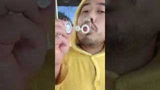 ASMR Banana eating, blowing bubbles & mouth sounds #youtubeshorts #shorts