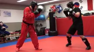 *Kickboxing vs Taekwondo* - Free Style Match at Leaside Martial Arts School in Toronto, Ontario