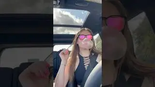 Blowing Bubble Gum while Driving 😍 #asmr #bubblegum #bubbleblowing Full Video on my #patreon