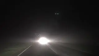 Night Drive On The B4211 From Rhydd To Barnards Green, Malvern Worcestershire, UK 28th December 2024