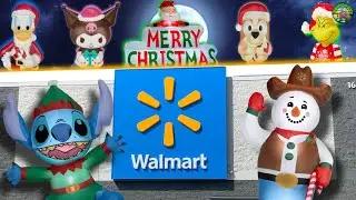 Выдувные формы снова в моде! &mdash; Обзор рождественского магазина Walmart 2025 &mdash; Гаффни, Южная Каролина