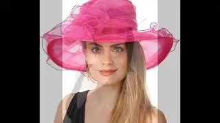 SAFERIN Fascinator Hat Transparent Rose Women organza mesh fashion tea bride