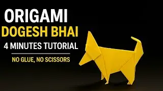 Origami Dogesh Bhai | Easy Origami Dog for Beginners #dog #savedogs #origamidog