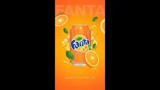 Design Quick Fanta Poster in Photoshop | Photoshop Tutorial #shorts