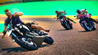 GTA V - VIDA REAL | FUI DE XT NA CORRIDA DE MOTO SPEED. #781