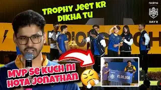 Saumraj Banter jonathan 😱 Team vxt left stage without taking trophy 😡 Saumraj troll jonathan #bgmi