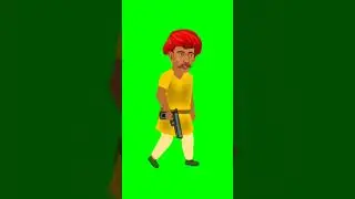 No copyright green screen cartoon character | farmer criminal |