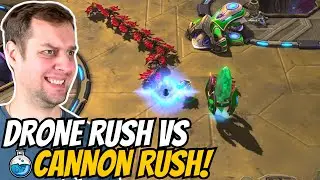 MaNa gets Drone Rushed... | Cannon Rush in Grandmaster #233 StarCraft 2