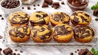 Economical marble cake without dairy and eggs, suitable for vegan diet🌱😱