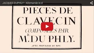 JACQUES DUPHLY &bull; Allemande in d
