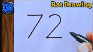 How to draw Mouse From Number 72 | चूहे का चित्र आसानी से बनाए