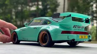 Unboxing Porsche 964 RWB Tiffany | 1/18 Car Model | Diecast Show