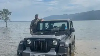 Off roading in Water #tharlover #trending #automobile #khandi #trendingshorts #travel #offroad #4x4 