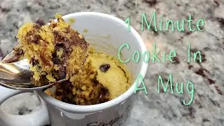 1 MINUTE Microwave Cookie Recipe | Mug Chocolate Chip Cookie | Cookie For One