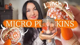 How to make MICRO fabric pumpkins - quick & easy autumn DIY! fall autumn decor diy 2022