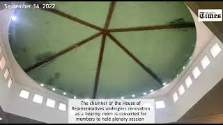 The chamber of the House of Representatives undergoes renovation