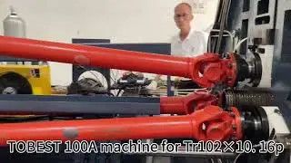 TOBEST Tr102 self drill rock anchor thread rolling by 100 ton three roller machine