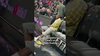 Floyd Mayweather ready to watch Game 2 of the WNBA Finals 🔥