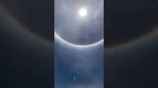 Today A circular rainbow around the sun, is an optical phenomenon #shorts #halleycomet #trending
