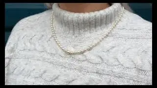 Mikimoto Akoya Cultured Pearl Strand Necklace, Mikimoto Red Velvet Box #9740