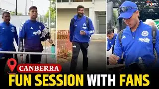 Report From Canberra : Team India's Fun Session with Fans during Departure, Who got maximum Selfies?