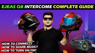 Ejeas Q8 Mesh Bluetooth Intercome Complete Guide😍How To connect, Music Sharing & FM Radio | Q8