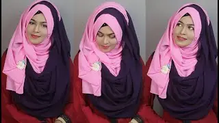 Most Elegant Party Hijab look with chiffon Hijab(Full Coverage)