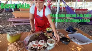 Barra vieja en Guerrero,probando un pescado guachinango a la talla. #barravieja #guerrero 