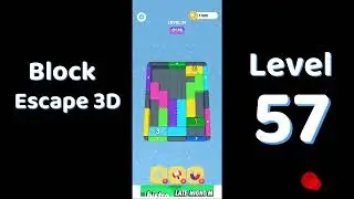 Block Escape 3D Level 57 🧩 | Addictive 3D Block Puzzle Gameplay | Solutionguruji