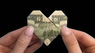 How to Fold a Dollar Into a Heart Shape Easy❤️ | $2 Bill Money Origami Tutorial | Step by Step