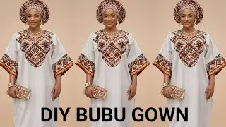 How to Cut and Sew Simple Boubou with Ankara Patches