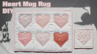 Taro's Crafting - Heart Mug Rug Quilting DIY